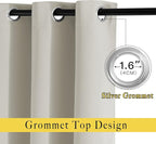 NICETOWN Short Cafe Curtain 54 inch Length, Window Treatment Thermal Insulated - Image 2