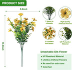 Artificial Flowers for Outdoor, Silk Flowers No Fade Fake Plastic Flowers UV - Image 7