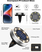 btfarm 16 Pack Solar Lights Outdoor, 8 LED Solar Ground Lights IP65 Waterproof - Image 5