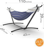 Double Hammock with Heavy-Duty Steel Stand, Easy Assembly, 600lbs Weight - Image 6