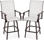 Best Choice Products Set of 2 Swivel Barstools, Bar Height Outdoor Chairs by BestChoiceProducts