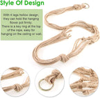 Keadic 6Pcs Macrame Plant Hanger, 3 Sizes Indoor Hanging Plant Holder Hanging - Image 5