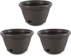 Suncast 3 Pack Decorative Wicker Garden Hose Holder Pot by Suncast