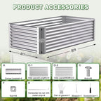 Galvanized Raised Garden Bed Kit Outdoor Patio, Deep Root Box Planter - Image 5