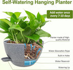 WOUSIWER Self Watering Hanging Planters, 2 Pack 10'' Plastic Pots - Image 6