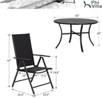 PHI VILLA Outdoor Patio Dining Set - Image 7