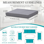 12Pcs Stretch Patio Cushion Covers, Outdoor Couch Covers Replacement, Outdoor - Image 2