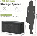 Outdoor Storage Box, Resin Deck Boxes Indoor and outdoor, Waterproof Storage - Image 4