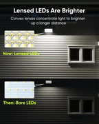 JACKYLED 1000 Lumens 299 LED Solar Lights Outdoor Bright Solar Dusk to Dawn - Image 5