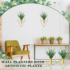2 Pieces Gold Wall Decor Hanging Planters - Image 5