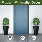 Sieral Set of 2 Tall Outdoor Planters 12 x 18 Inch Large Resin Outdoor Planters - Image 2