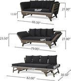 Merax Outdoor Patio Daybed Sofa, 3-Seat Sofa - Image 10