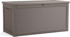 TARKARI 320 Gallon Lockable Resin Deck Box, Waterproof & UV-Resistant Outdoor by Home