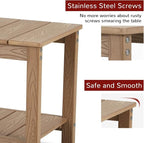 Stoog Outdoor Side Table, Weather Resistant 2-Tier Rectangle Patio End Table - Image 6