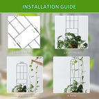 4 Pack 31'' Plant Trellis for Climbing Plants Indoor & Outdoor, Metal Trellis - Image 3