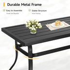 ONBRILL Small Metal Outdoor Coffee Side Table, Steel Coffee Tables - Image 6