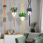 Hoteam 12 Pcs Macrame Plant Hangers Macrame Hanging Planters - Image 7