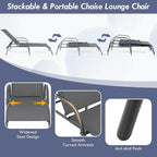 Giantex 2 Pack Patio Lounge Chair, Outdoor Chaise Lounge - Image 6