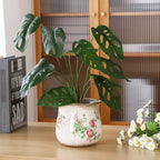 6 Inch Ceramic Plants Pots Vintage Ceramic Flower Planters Crackle Glaze Finish - Image 4