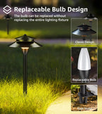 SUNVIE 3W Low Voltage Pathway Lights Wired Landscape Path Lights Outdoor Low - Image 3