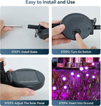 Solar Garden Lights Outdoor Waterproof, 4 Pack 32 LED Swaying Light Firefly - Image 6