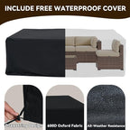 Aoxun Patio Furniture Sets, 7-Piece Outdoor Patio Furniture - Image 7