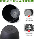 12/10/9 inch Big Flower Pots, 3 Pack Modern Decorative Plastic Planters - Image 6