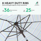 JEAREY 9FT Outdoor Patio Umbrella Outdoor Table Umbrella - Image 5