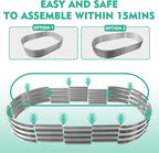 5X2.7X1 FT Oval Galvanized Metal Garden Raised Bed/Plant Box - Image 9