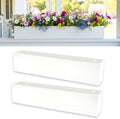 LaLaGreen Wall Planters for Outdoor White Carbon Steel Metal Hanging Flower Pots by L%C3%A1L%C3%A1Green