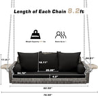 Grepatio Wicker Hanging Porch Swing - Image 7