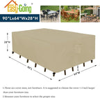 Easy-Going Rectangle Patio Furniture Cover Waterproof Outdoor Dining Table and - Image 2