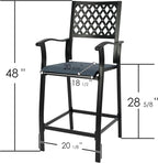 Kozyard Outdoor Bar Stools Set of 2, Patio Bar Chairs - Image 7