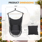 ONCLOUD Hammock Chair Hanging Rope Swing, Load Capacity Up to 550 LBS Macrame - Image 7