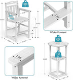 Ciokea 3-Pcs Bistro Table and Chairs, All-Weather Round High Top Bar Table - Image 6