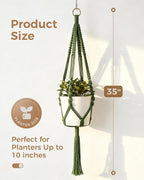 Bamworld Macrame Plant Hanger Indoor Hanging Planter - Image 5