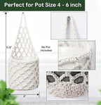 2 Packs Hanging Planters for Indoor Plants up to 6 in., Wall Plant Holder | - Image 7