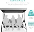 Best Choice Products 3-Seat Outdoor Large Converting Canopy Swing Glider - Image 4