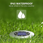 Solar Ground Lights 16 Packs, Garden Solar Outdoor Waterproof Pathway Bright - Image 4