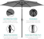 Best Choice Products 10ft Outdoor Table Compatible Steel Polyester Market Patio - Image 5