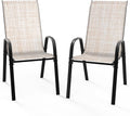 VINGLI Patio Chairs Set of 2 – Stackable Outdoor Dining Chairs by VINGLI