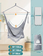 Chihee Hammock Chair Super Large Soft-Spun Cotton Rope Weaving Hanging Chair - Image 4