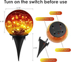 2 Pack Garden Solar Lights Outdoor Decorative, 60 LED Gradient red Cracked - Image 6