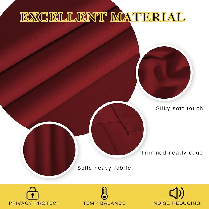 NICETOWN 66 Inch Long Blackout Curtains - Image 2