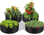 LBTING 4Pcs 30 Gallon Plant Grow Bags, Fabric Raised Planting Bed Heavy Duty by LBTING