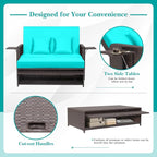 RELAX4LIFE Wicker Patio Outdoor Daybed - Image 5