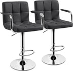Yaheetech Bar Stools Set of 2, Adjustable PU Leather Swivel Barstools, Modern by Yaheetech