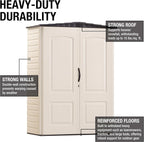 Rubbermaid Small Vertical Resin Outdoor Storage Shed - Image 2