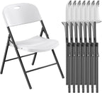 Nazhura 350 Weight Limit Heavy Duty Plastic Folding Chair by NazhuraGoodCompanionAtHome