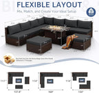 NICESOUL 10 Piece Outdoor Patio Furniture Set - Image 4